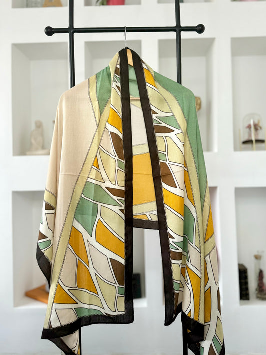 Châle en lin "GREEN LEMON"