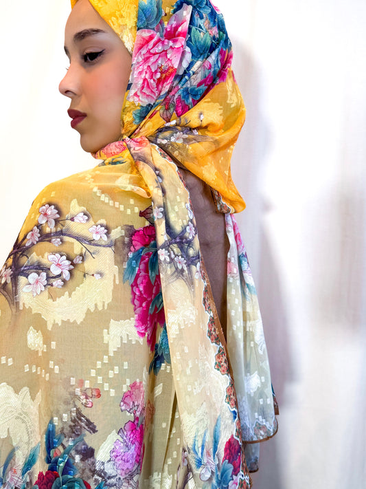 Châle Tlija (Soie brodé) "ALIA"