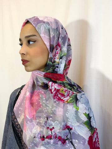 Châle Tlija (Soie brodé) "MYSTIQUE"