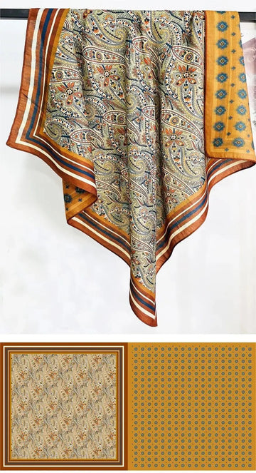 Foulard "ORIENT" double face en laine fine