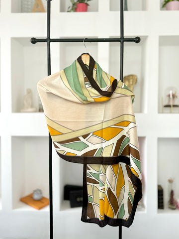 Châle en lin "GREEN LEMON"