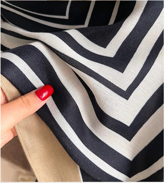 Châle en lin "OR NOIR"