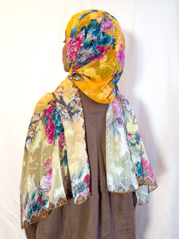 Châle Tlija (Soie brodé) "ALIA"