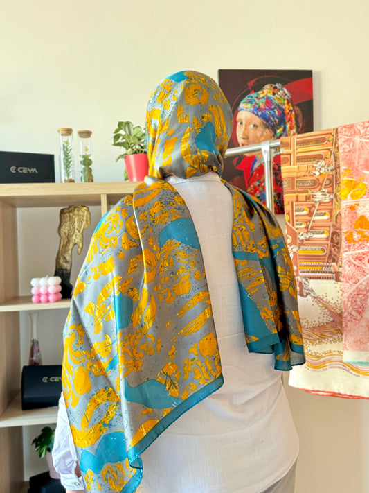 Châle"AMBER" effet soie