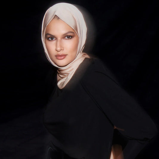 Châle Uni CHAMPAGNE en Soie 100%