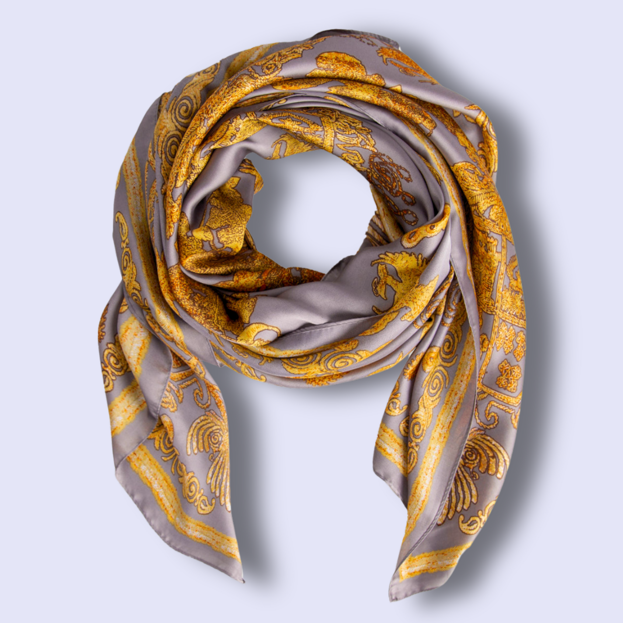 Châle "PRECIOUS" effet soie à motifs