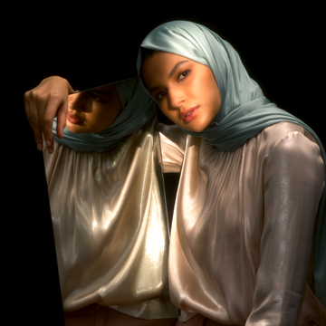 Châle Uni en Soie BLEU CIEL 100%