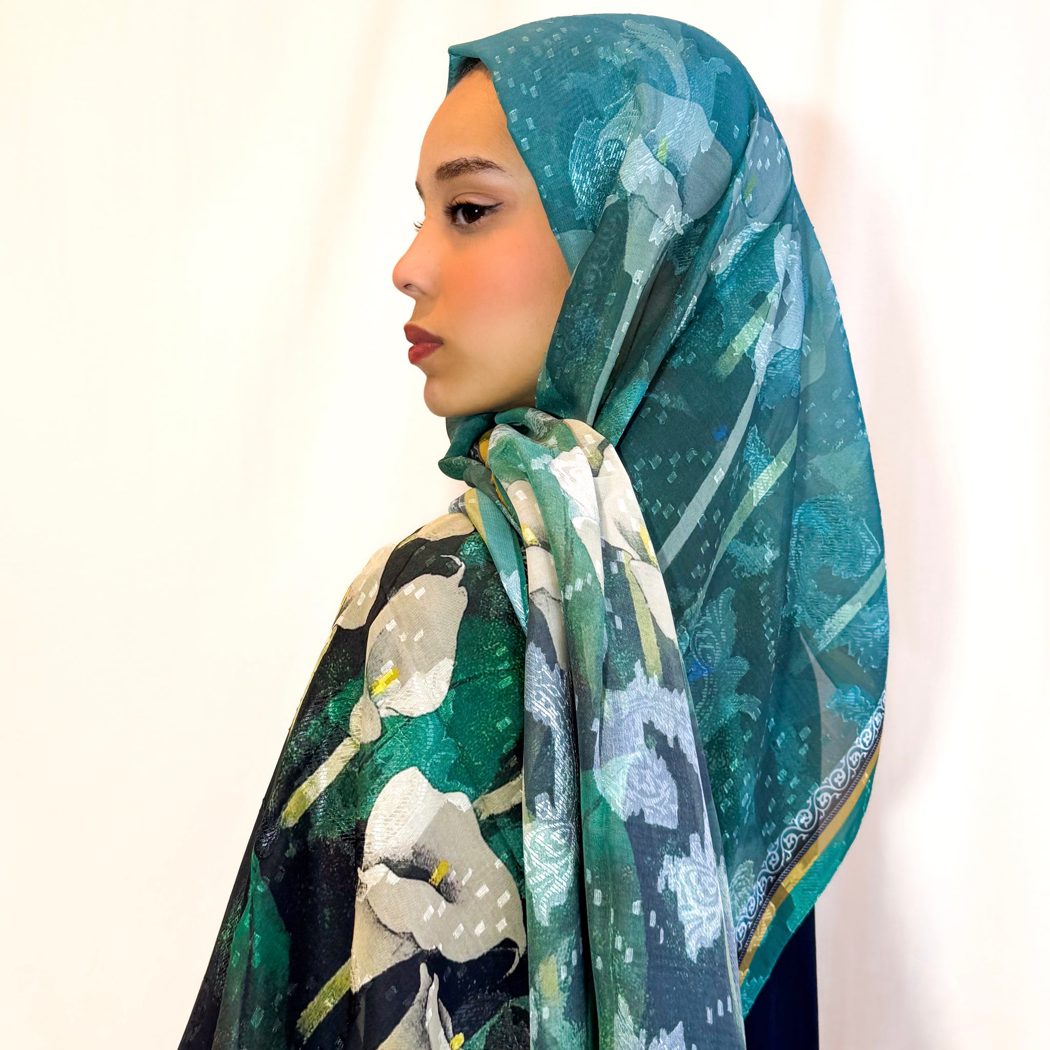 Châle Tlija (Soie brodé) "THALIA"