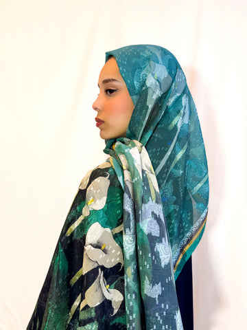 Châle Tlija (Soie brodé) "THALIA"