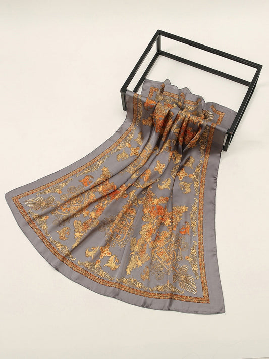 Châle "PRECIOUS" effet soie à motifs