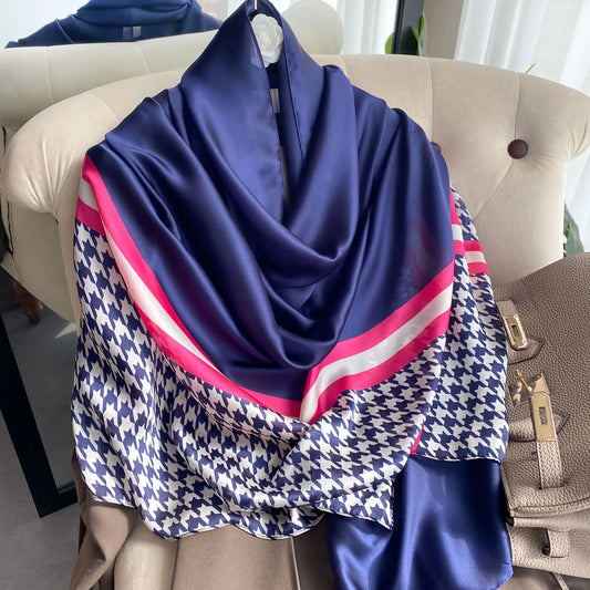 Châle "IRIS" effet soie à motifs