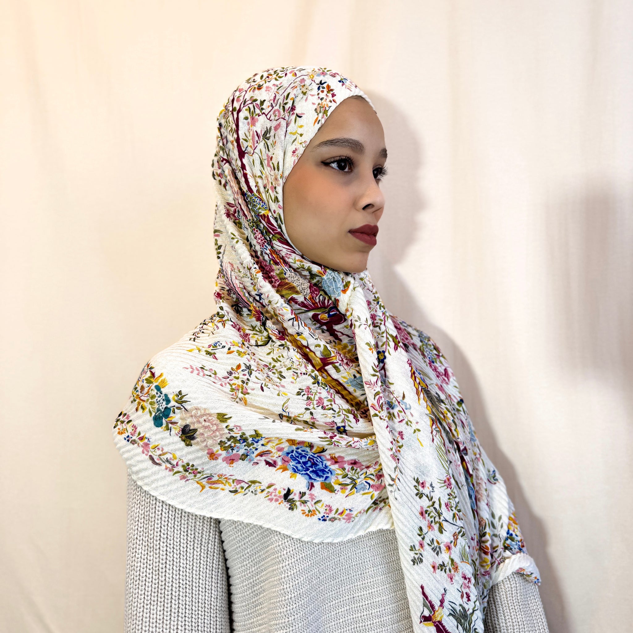 Châle plissé "IRIS" en viscose