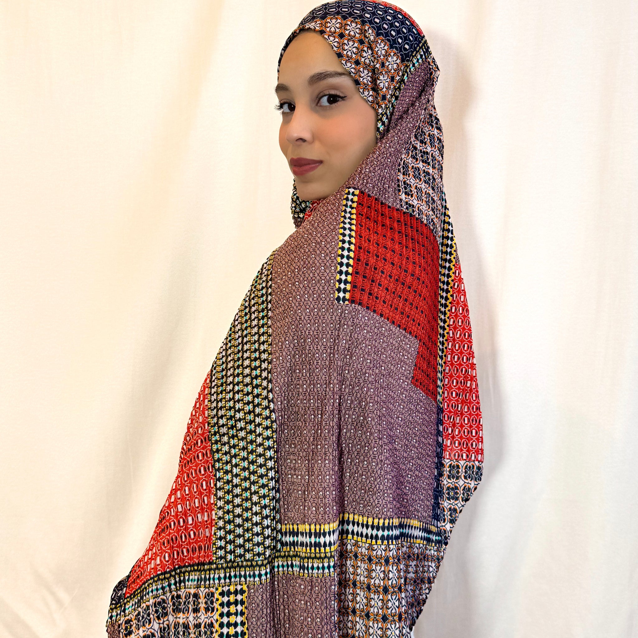 Châle plissé "MERAK" en viscose