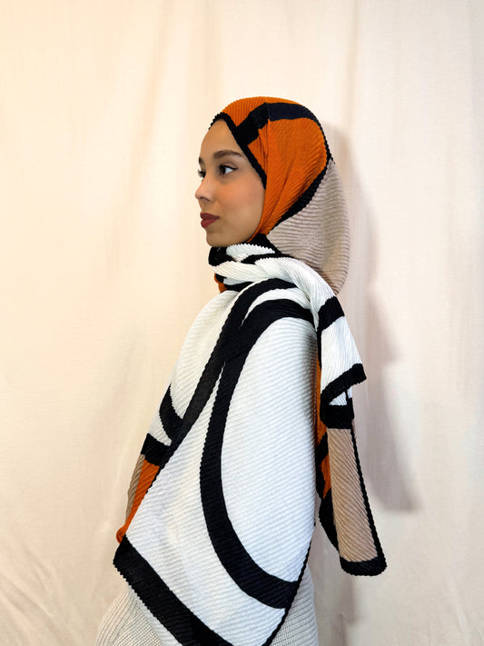 Châle plissé "ORION" en viscose