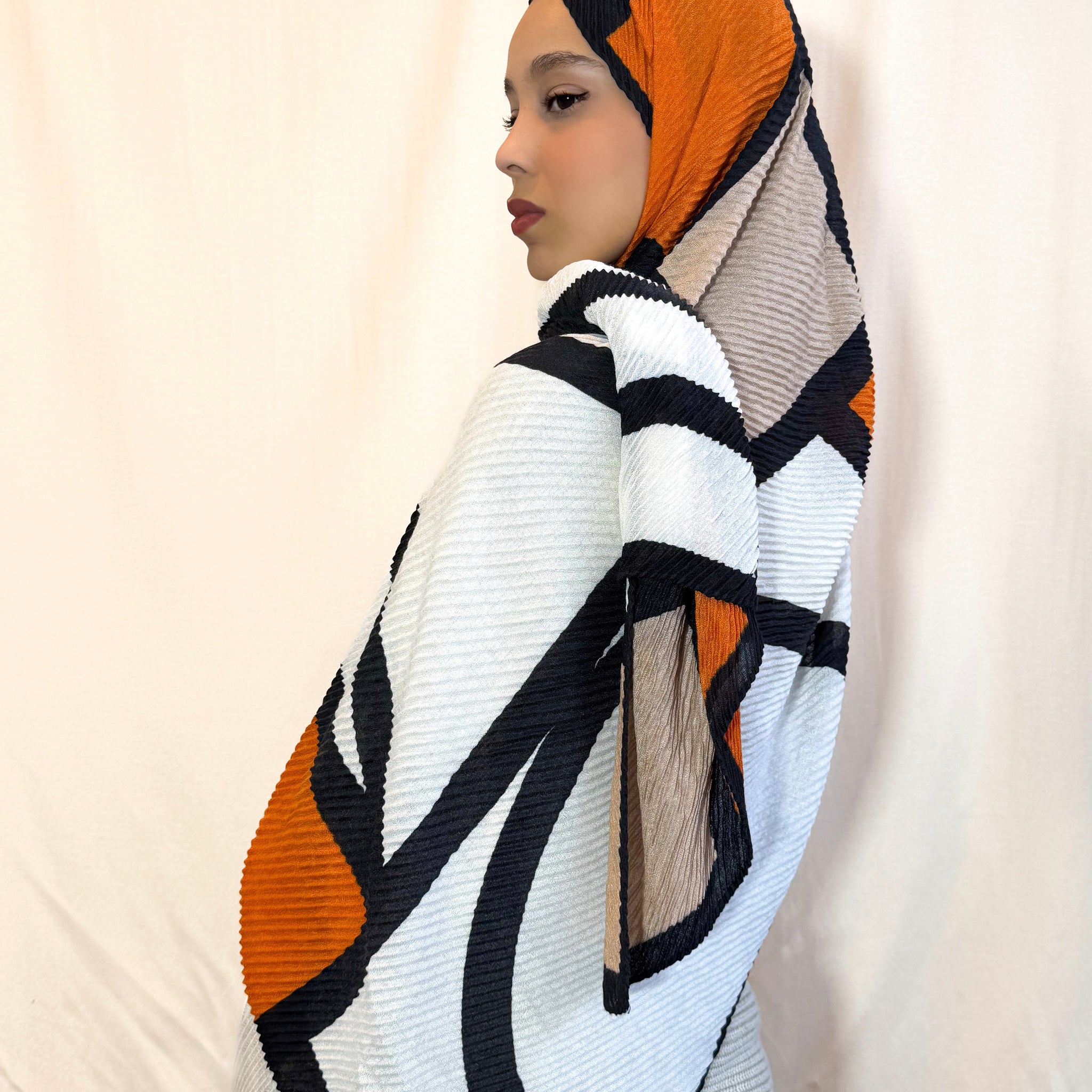 Châle plissé "ORION" en viscose