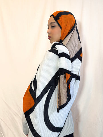 Châle plissé "ORION" en viscose