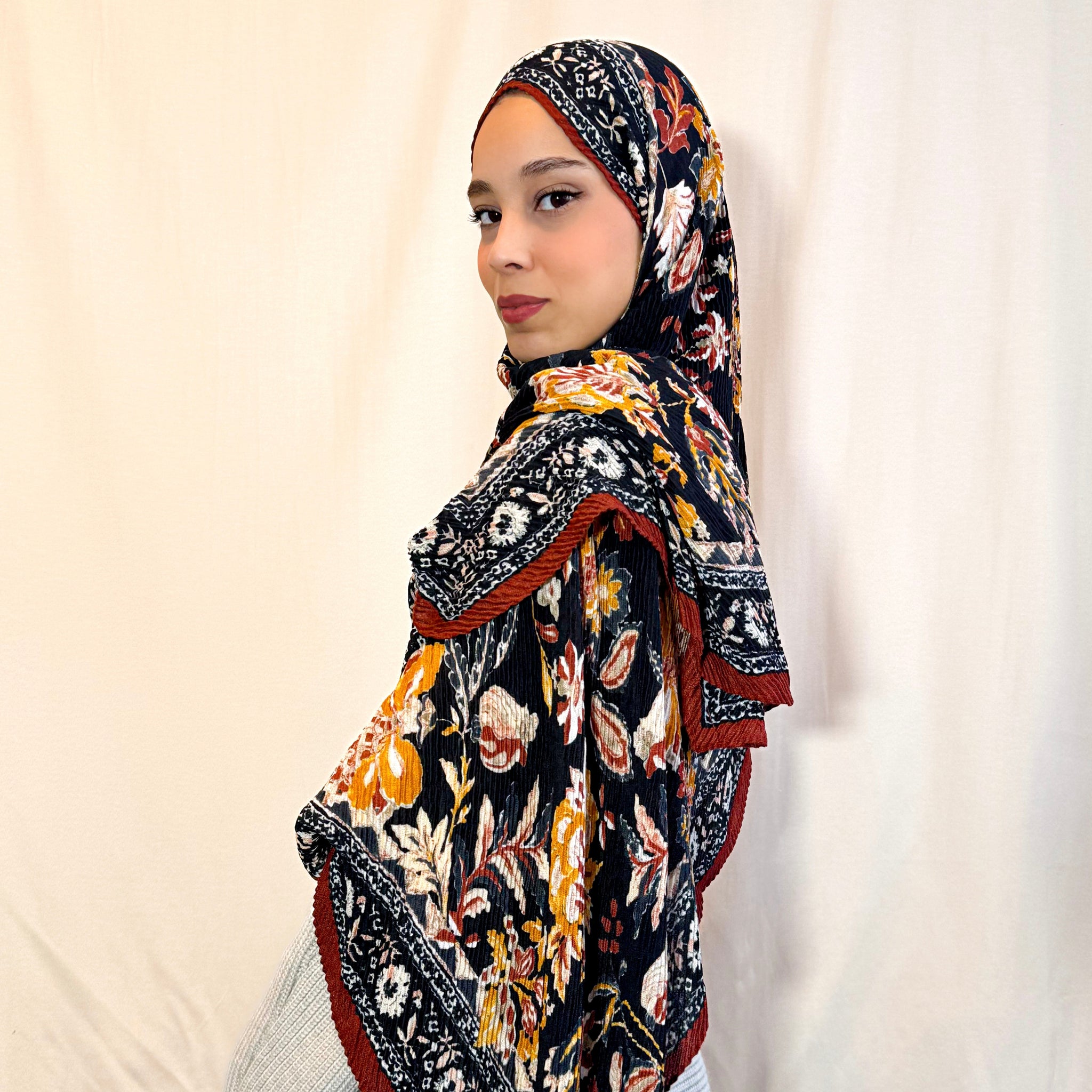 Châle plissé "LEYLA" en viscose