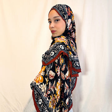 Châle plissé "LEYLA" en viscose