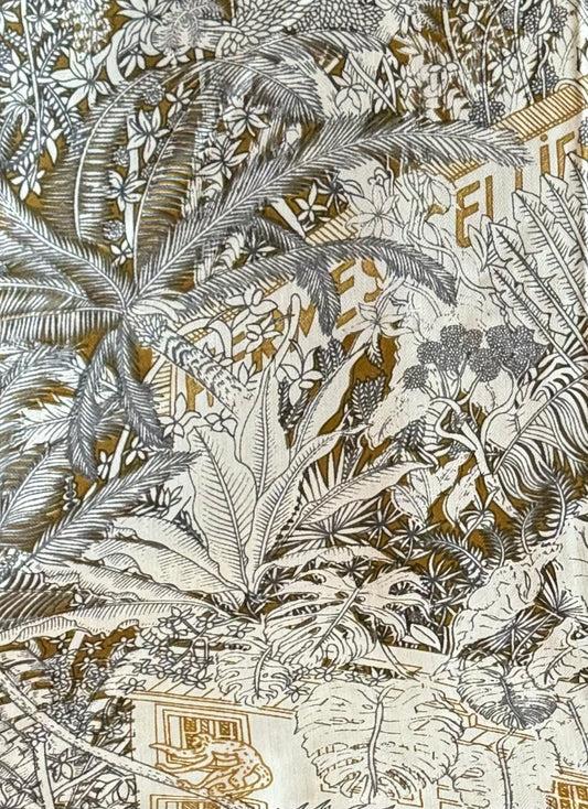 FOULARD HERMÈS HOTEL Cachemire de soie blanc et noir