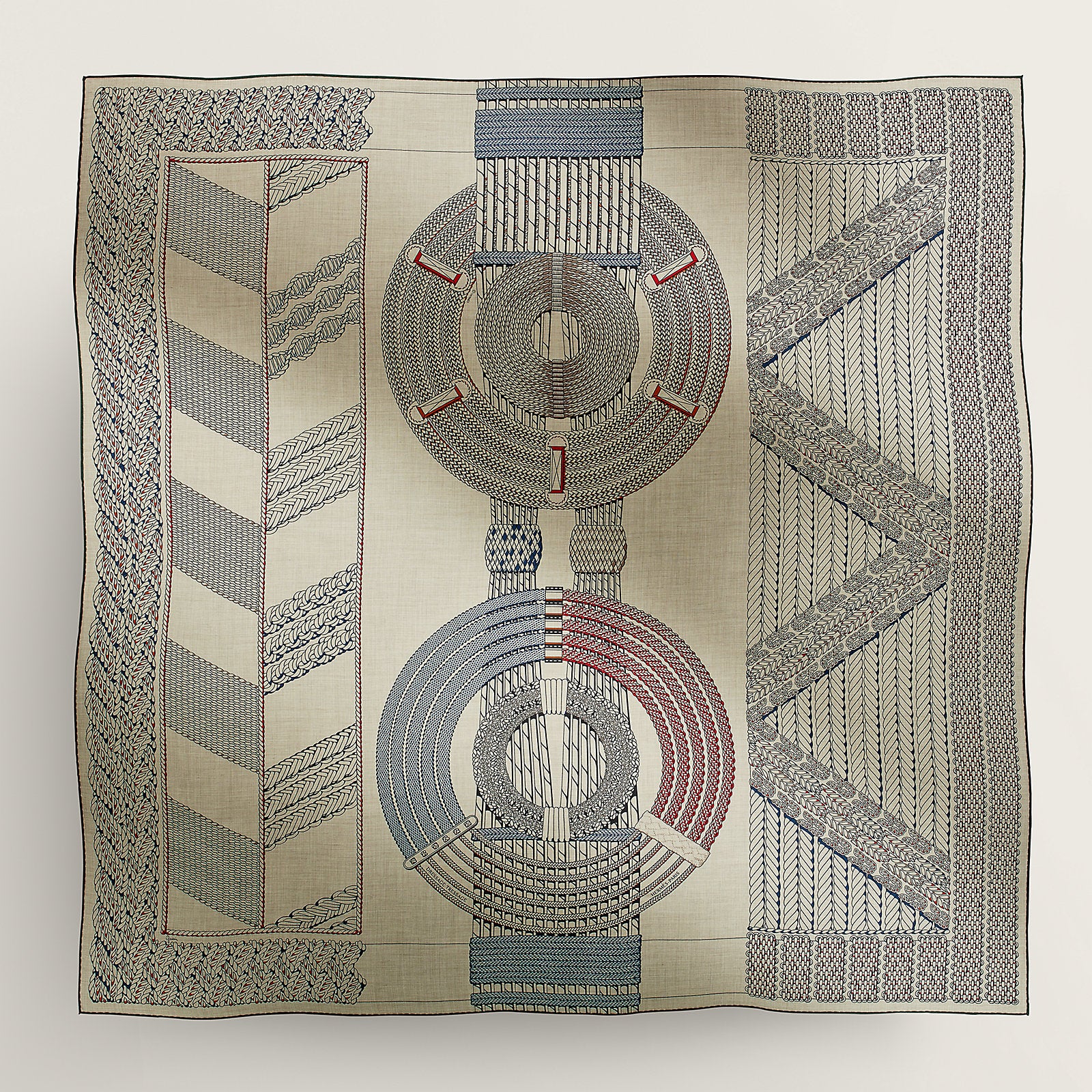 FOULARD HERMÈS TRESSAGE cachemire de soie