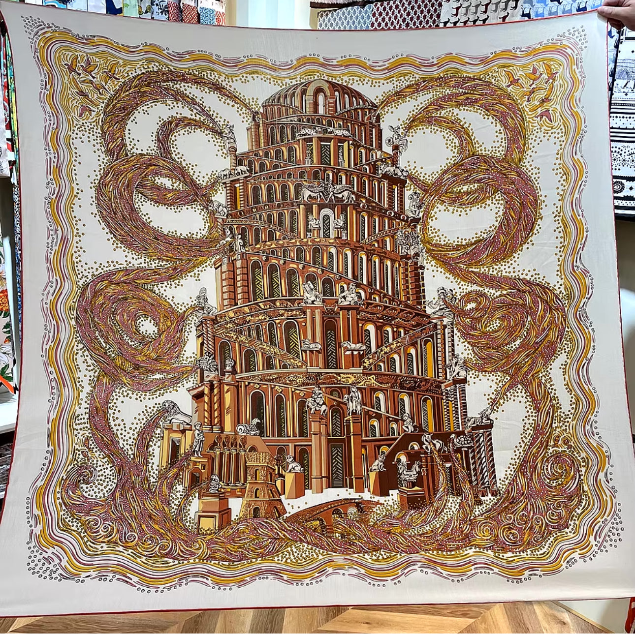 FOULARD HERMÈS LA RIVIÈRE Cachemire de soie