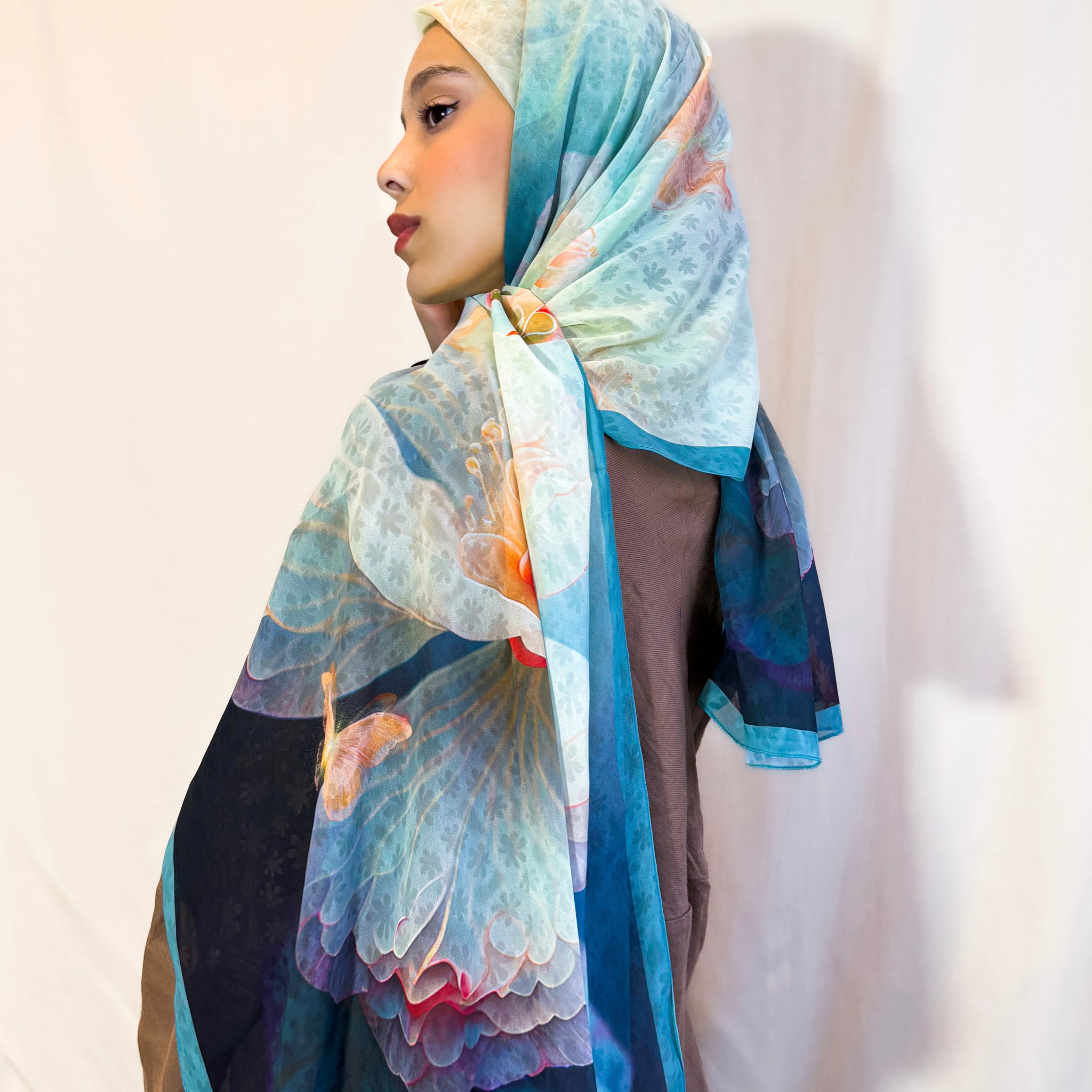 Châle en crêpe "ZEYNA"
