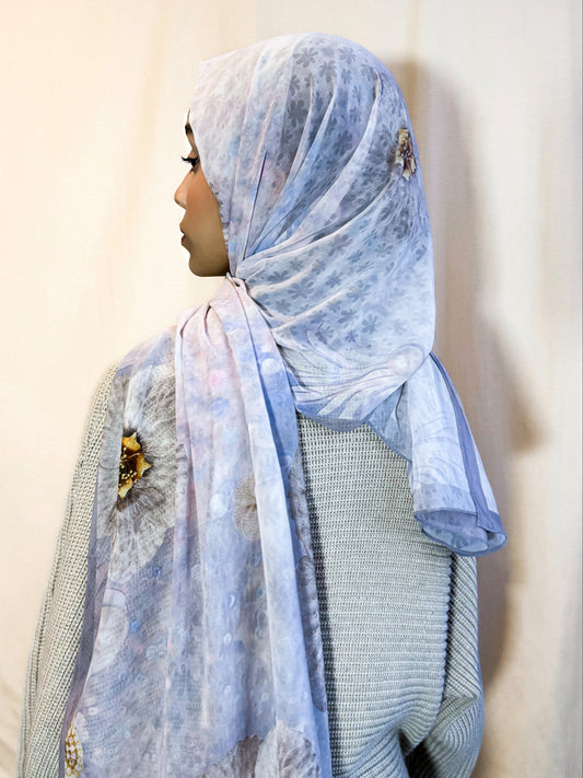 Châle en crêpe "MIRAÏ"