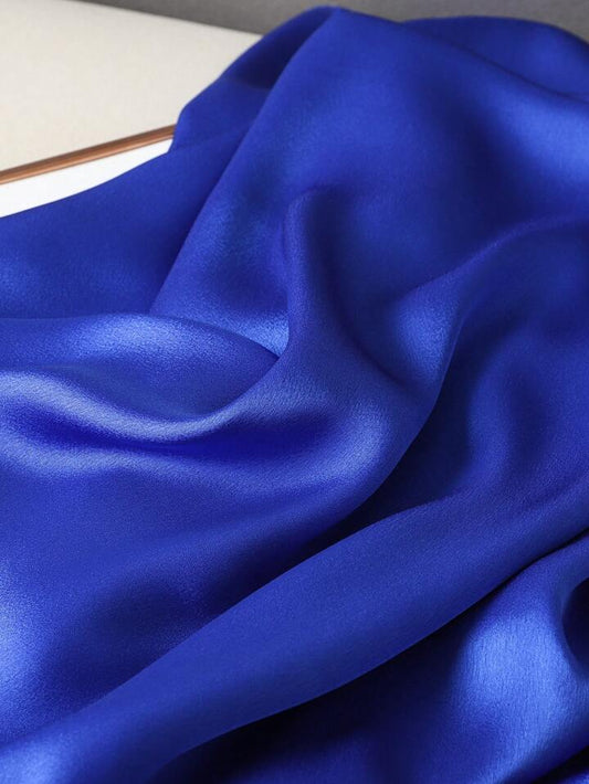 Châle Uni BLEU IMPÉRIAL en Soie 100%