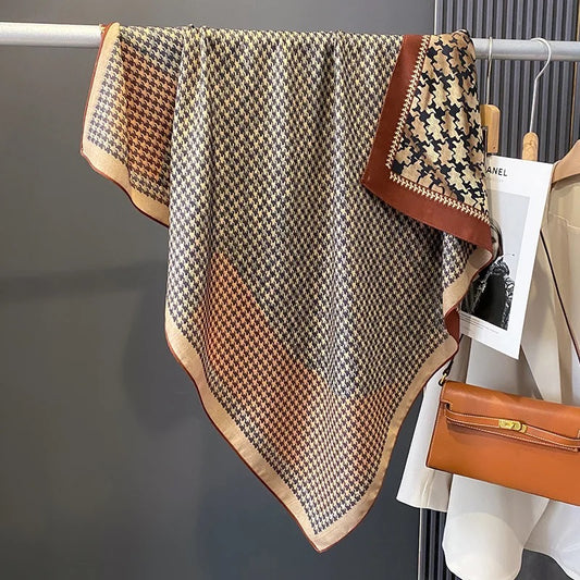 Foulard "TOSCARA" double face en laine fine