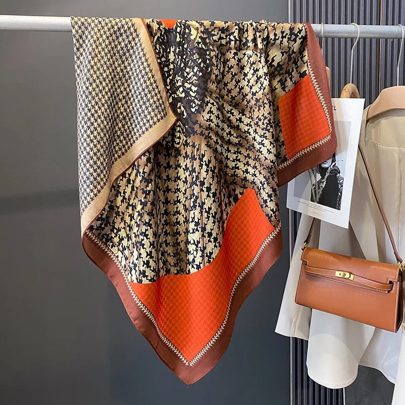 Foulard "TOSCARA" double face en laine fine
