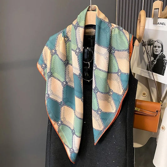 Foulard "RUSH" double face en laine fine