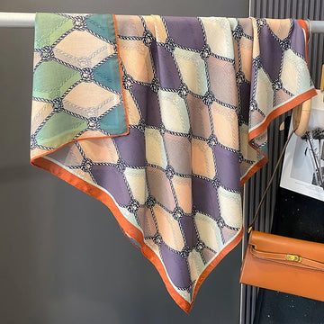 Foulard "RUSH" double face en laine fine