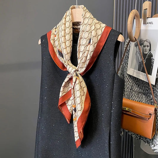 Foulard "FIORELLA" double face en laine fine