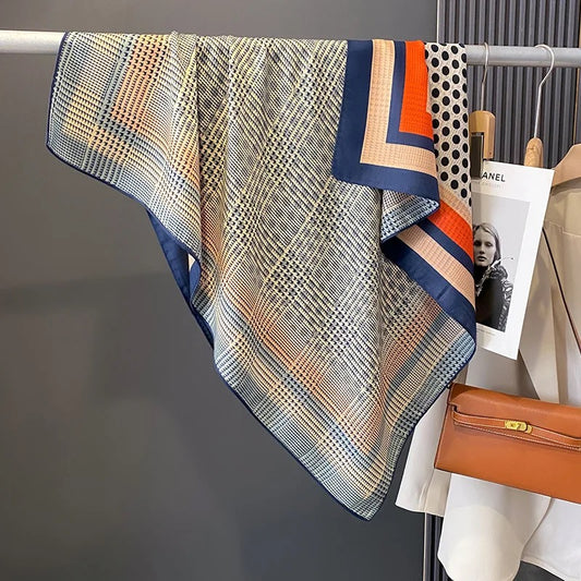 Foulard "LUNA" double face en laine fine