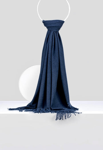 Châle en Cachemire "BLEU MARINE"